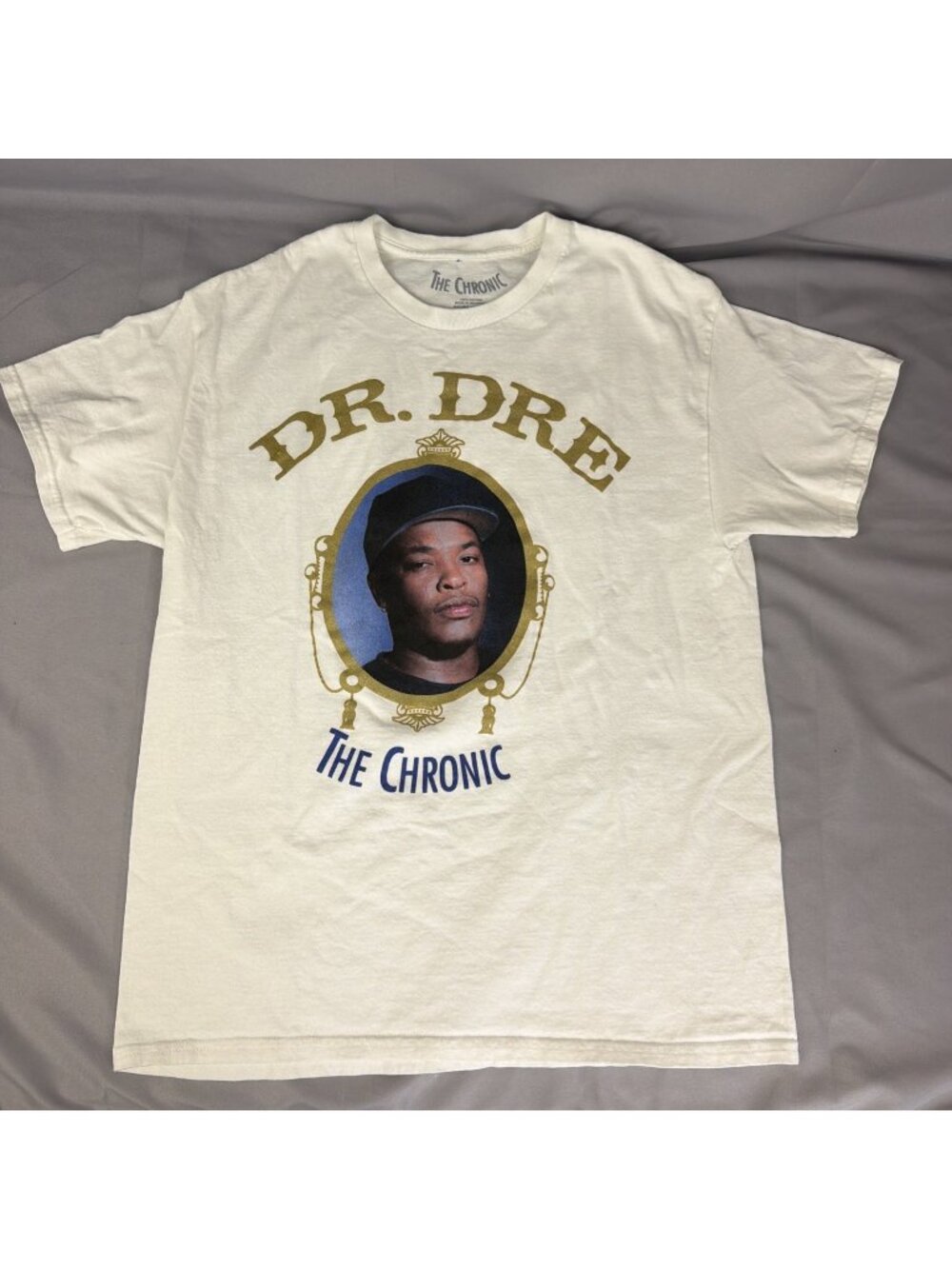 Dr Dre Shirt The Chronic Album Cover Men's White Tee Large Rap Hip Hop